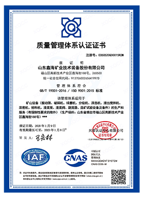 ISO9001:2015 international quality management system certification