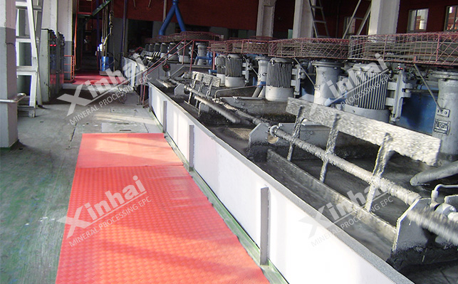 Barite flotation method
