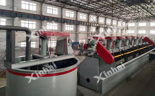 Barite mixed flotation method