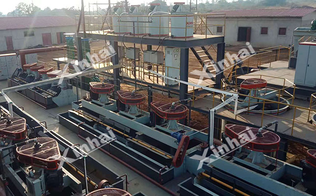 Barite reverse flotation method